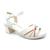 Sandália Salto Grosso Médio Feminina Piccadilly 566028 Off white