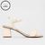 Sandália Shoestock For You Basic Salto Médio Feminina Off white