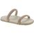 Sandália Slide Feminina Strass Brilho Papete Rasteira Off white