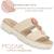 Sandalia Slide Modare Original Feminina Ultraconforto Flat Slide Esporao Fascite Plantar Ortopedica Rasteira Flatform Casual Creme