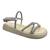 Sandalia Sua Sia 9158.51777 Flat Flatform Briilhosa Menina Papete Prata