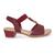 Sandália Usaflex Feminina Casual Salto Bloco MM0801 Vinho, Bege