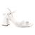 Sandalia Via Uno 795001 Fivela Salto Grosso Confortavel Feminino Off, White