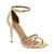 Sandalia vizzano feminina metalizada salto agulha com brilhos 6504.203.27127 Dourado, Bege, Ouro claro