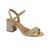 Sandalia vizzano tela shine paris/metal glamour Dourado