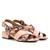 Sandália Vizzano Tiras Cruzadas Animal Print Snake Feminina Rosa claro