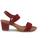 Sandalias em couro com elastico usaflex rebu y8204 Vermelho