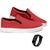 Sapatênis Casual Slip On Masculino Yate Moderno + Relogio Vermelho