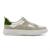 Sapatênis Democrata Denim Bold Sapato Casual Masculino Confortável Off white, Verde