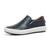 Sapatênis Slip on Masculino Casual Thrones Conforto Em Couro Azul