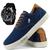 Sapatênis Tênis Sapato Polo White Masculino Tecido + Relógio Azul