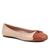 Sapatilha Couro Shoestock Matelassê Bicolor Feminina Nude