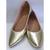 sapatilha feminina bico fino lisa 2175-01 Ouro light