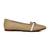 Sapatilha Feminina Flat Bico Fino Fivela Modare Caramelo