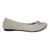 Sapatilha Feminina Moleca 5726115 Bico Redondo Confortável Napa, Tresse, Branco off