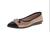 Sapatilha Feminina Moleca bico fino 5778.103 Nude preto