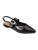 Sapatilha Feminina Slingback Com Fivela Verniz Bico Fino Verniz preto