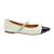 Sapatilha Feminina Via Uno 116517 Salto Baixo Confortavel Casual Off, White, Preto