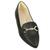 Sapatilha Mocassim Mule Rasterinha Feminina Confortavel Preta dourado