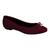 Sapatilha Moleca 5027.1423 Laço Sapato Baixo Casual Conforto Feminino Vinho