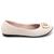 Sapatilha Moleca Nobuck Bico Redondo Metal Feminino 5726129 Off white