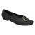 Sapatilha Piccadilly 250217 Sapato Salto Baixo Fivela Conforto Feminino Preto