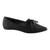 Sapatilha Via Uno 206176 Laço Sapato Conforto Baixo Leve Feminino Preto