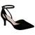 Sapato bebece feminino scarpin salto medio t7016-160 Nobuck palatino preto, , Preto, Ouro