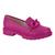 Sapato Beira Rio 4283.105 Mocassim Casual Salto Tratorado Feminino Fucsia