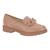 Sapato Beira Rio 4283.105 Mocassim Casual Salto Tratorado Feminino Nude