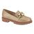 Sapato Beira Rio 4283.105 Mocassim Casual Salto Tratorado Feminino Dourado