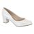 Sapato Beira Rio 4777.309 Salto Grosso baixo Social casual Feminino Branco