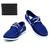 Sapato Casual Mocassim Masculino Solado Leve e Confortável + Carteira Slim Azul royal