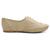 Sapato Casual Oxford Feminino Couro Costurado à Mão Brogue Bico Redondo Amarração Casual Areia