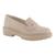 Sapato Comfortflex 2373301 Mocassim Oxford Leve Salto Tratorado Feminino Bege