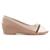 Sapato Comfortflex Peep Toe Feminino Nude, Bege