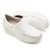 Sapato Confort Feminino Tênis Macio Ortopédico Com Zíper Calce Fácil Branco