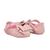 Sapato de Bebe Sapatilha Laço Salomé Infantil Menina RN Manozinhos Baby Ref.0039-14 Rosa, Perfurado
