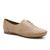 Sapato Fechado Oxford de Couro Estilo Pleno Conforto Premium Areia