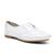 Sapato Fechado Oxford de Couro Estilo Pleno Conforto Premium Branco