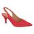 Sapato Feminina Vizzano 1185.700 Salto Alto Mule Fivela Social Leve Vermelho