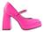 Sapato Feminino Beira Rio Meia Pata Plataforma Pink glossy