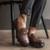 Sapato Feminino Mocassim Oxford Casual Tratorado Plataforma Blogueira Confortável Tendência 10013 marrom
