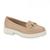 Sapato Feminino Mocassim Oxford Modare Original Ultraconforto Esporão Fascite Plantar Loafer Bege microperfuros