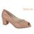 Sapato Feminino Peep Toe Beira Rio Salto Baixo Ref. 4777400 Nude