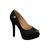 Sapato Feminino Peep Toe/Meia Pata Vizzano Preto