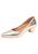 Sapato Feminino Scarpin Bico Fino Verniz Donna Santa 36.001 Dourado