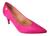 Sapato Feminino Scarpin Salto Baixo Vizzano 1185702 Bege Verniz 34 Pink camurça