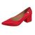 Sapato Feminino Scarpin Salto Baixo Vizzano 1220.315 Vermelho