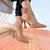 Sapato Feminino Scarpin Salto Médio Com Fivela Elegante 127 Caramelo